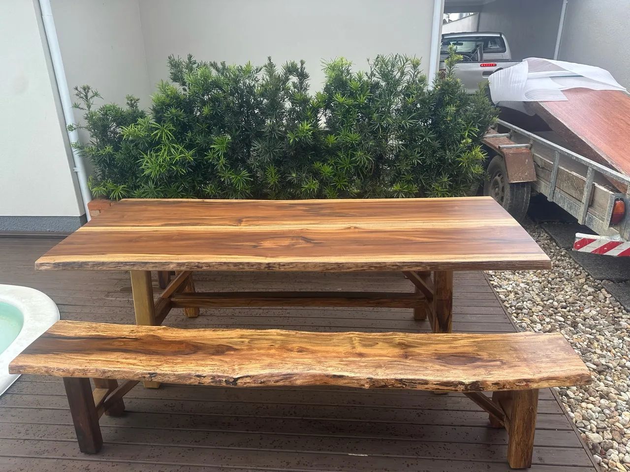 Mesa rústica de madeira Canela preta - Foto 4