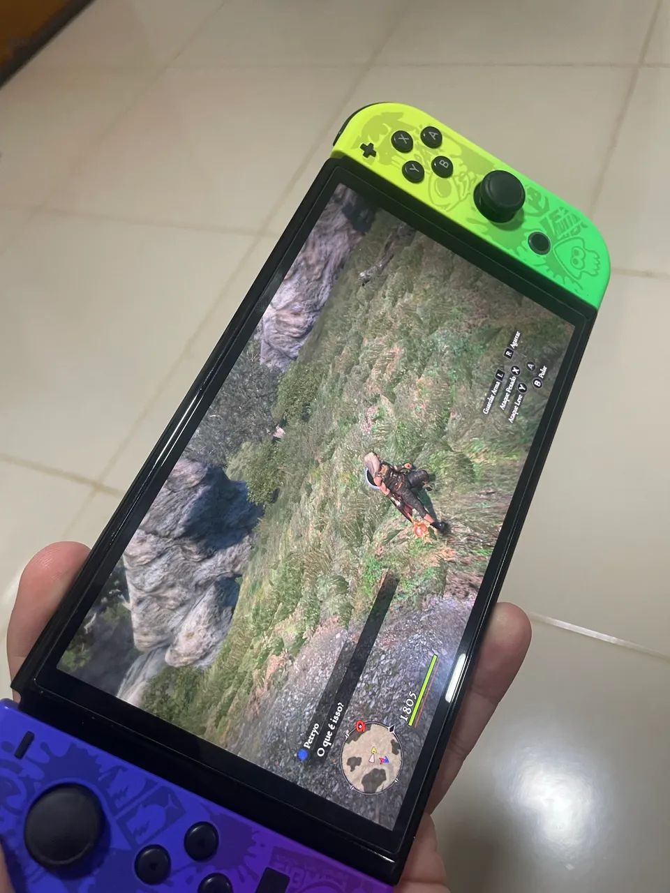 Switch Oled Splatoon Desbloqueado com cartão SD - Foto 5