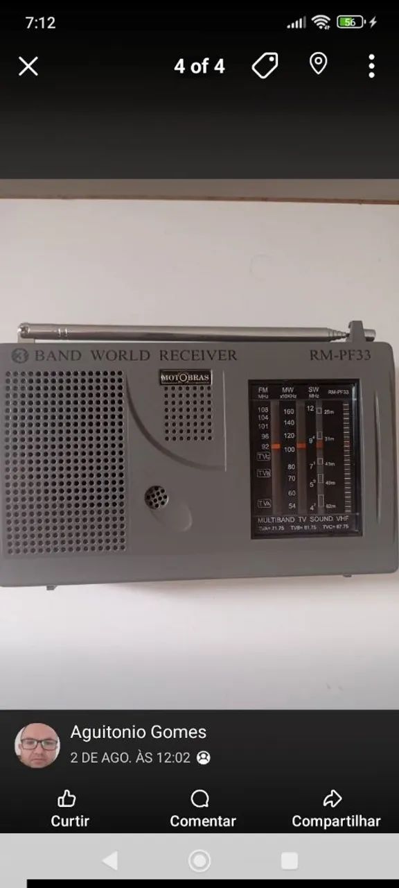 Rádio motobras RM-PF 33 4 pilhas AA - Foto 4