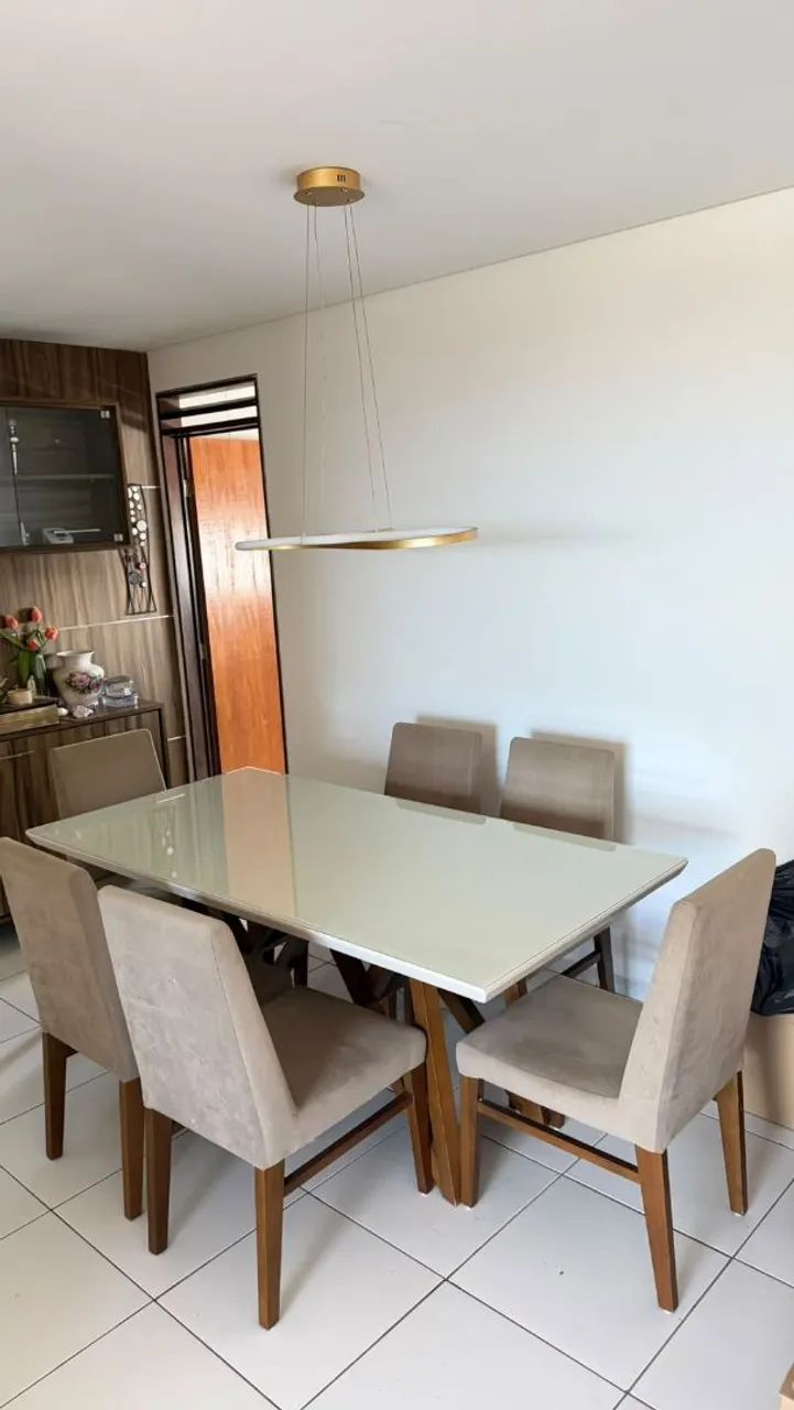 Mesa 6 lugares vidro