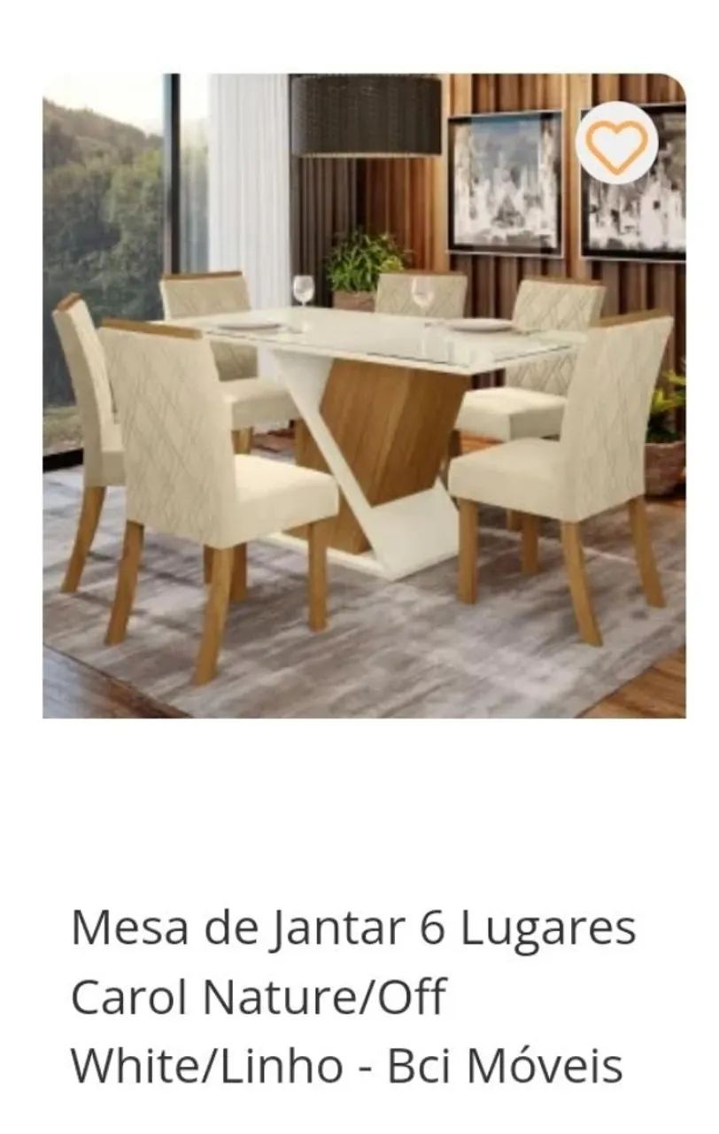 Mesa de jantar com 6 cadeiras  - Foto 2