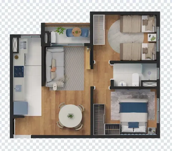 PLANTA 48m²