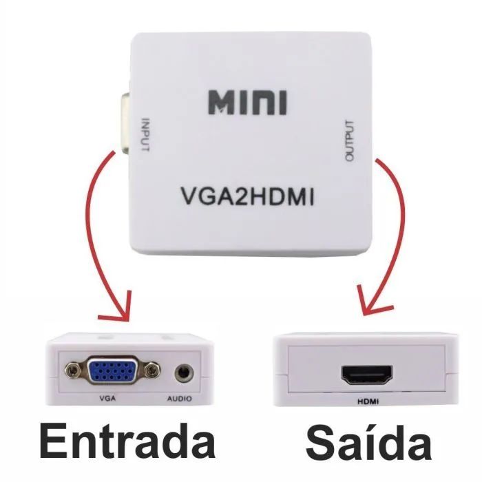 Adaptador Conversor VGA para HDMI 