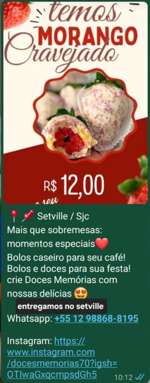 Morangos cravejados 