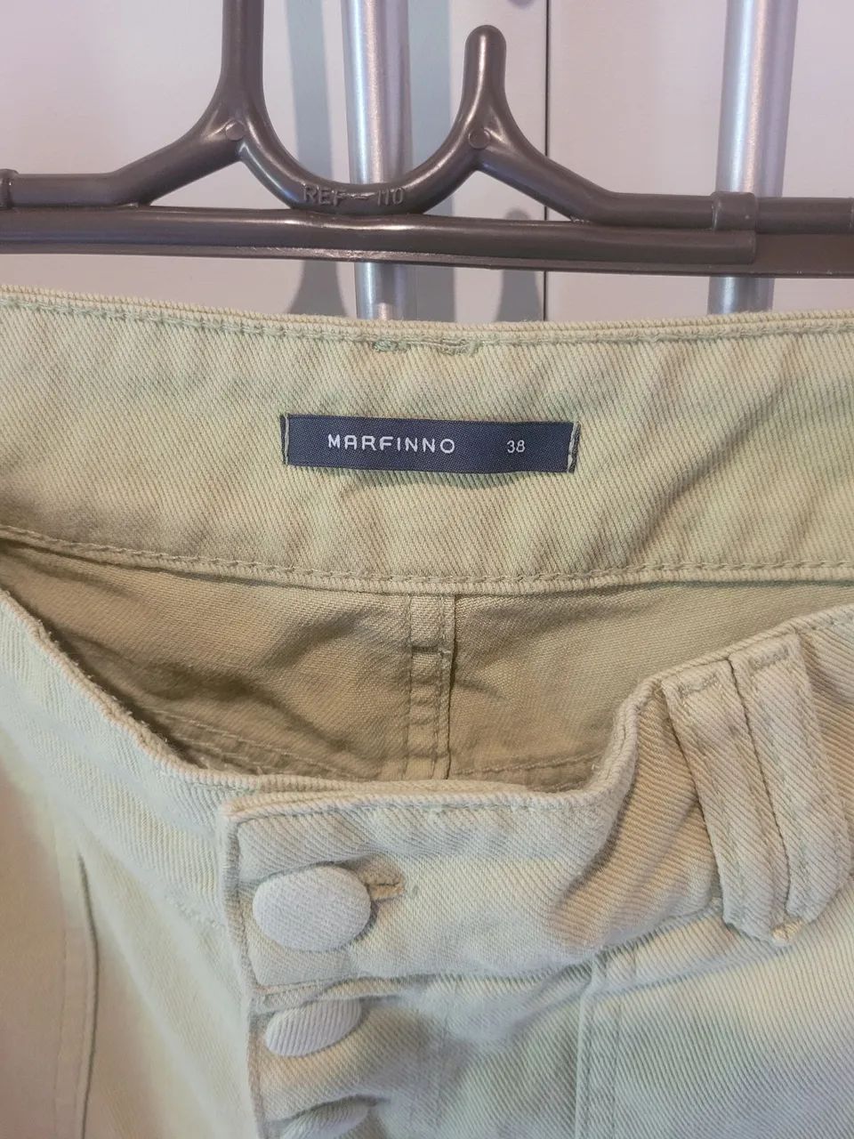 Calça sarja Marfino Renner tam 38 verde - Foto 3