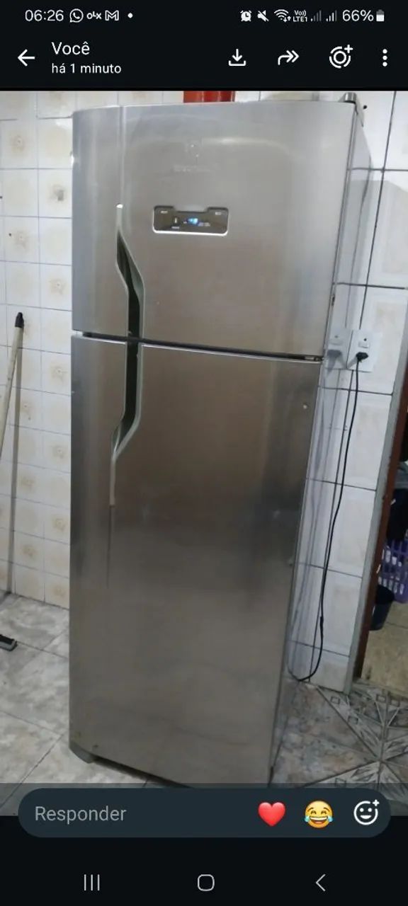 Geladeira inox 