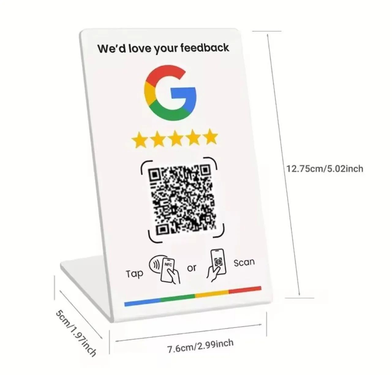 Placa de Avaliação Google Meu Negócio - Aproximação NFC + QR Code - Foto 4
