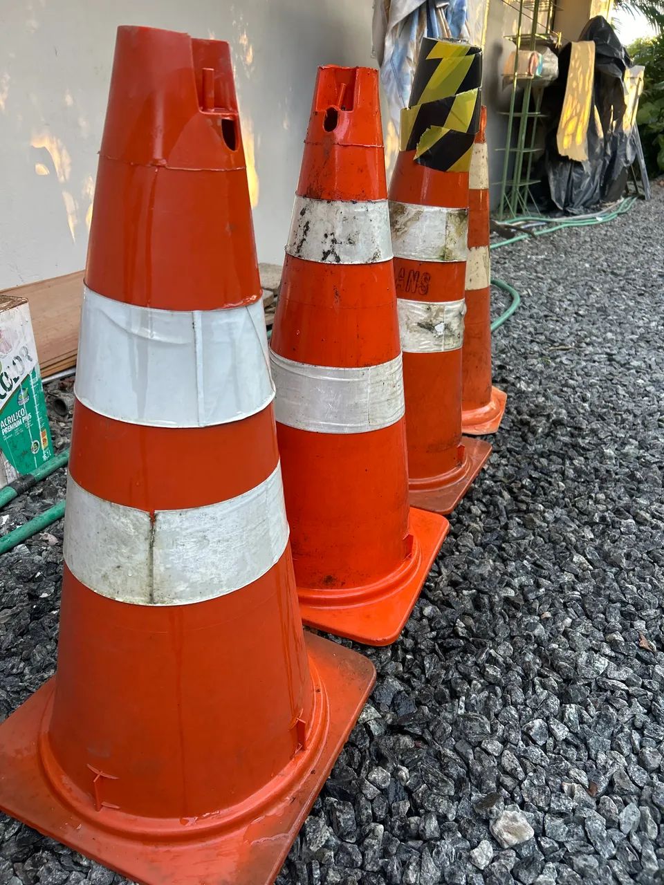 Cone Sinalizador Laranja com Branco - Foto 2