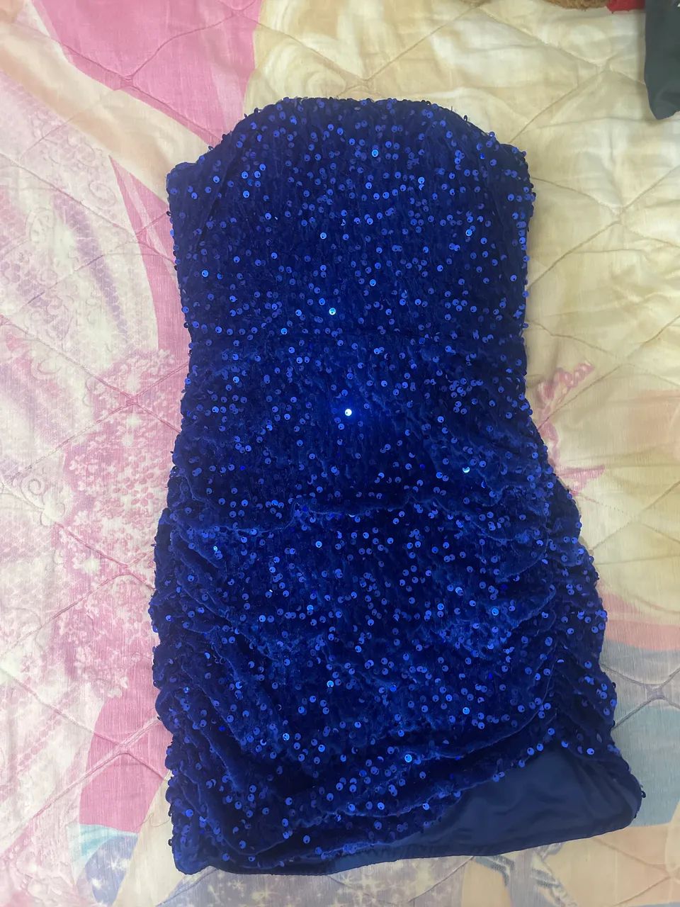 Vestido de Paetê Azul 