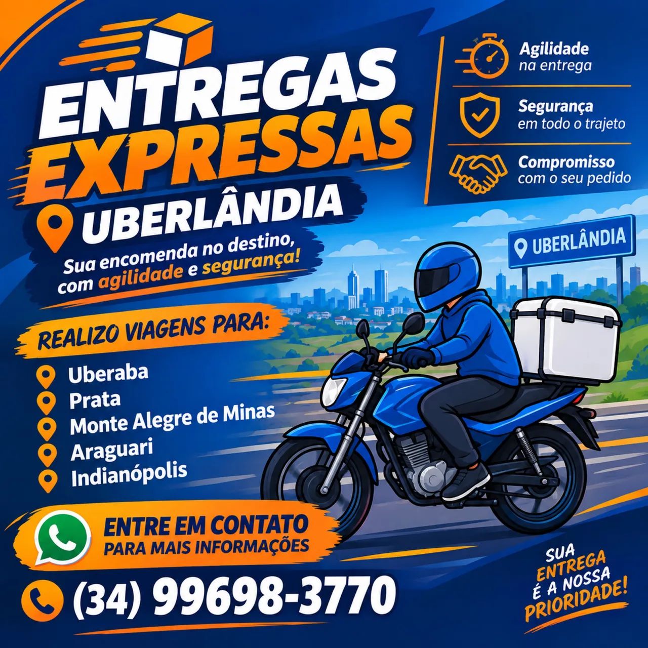 Entregas expressas e viagens 