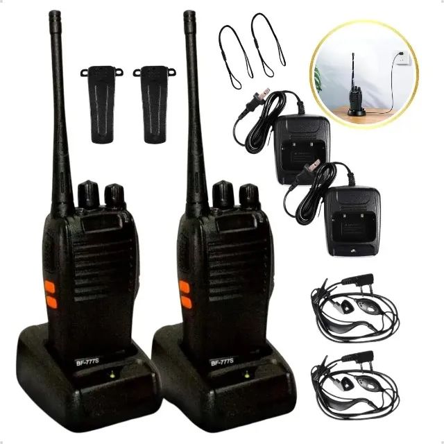 Kit 10 Rádios Comunicadores Baofeng 777s Original Walkie Talkie 16 Canais - Foto 2