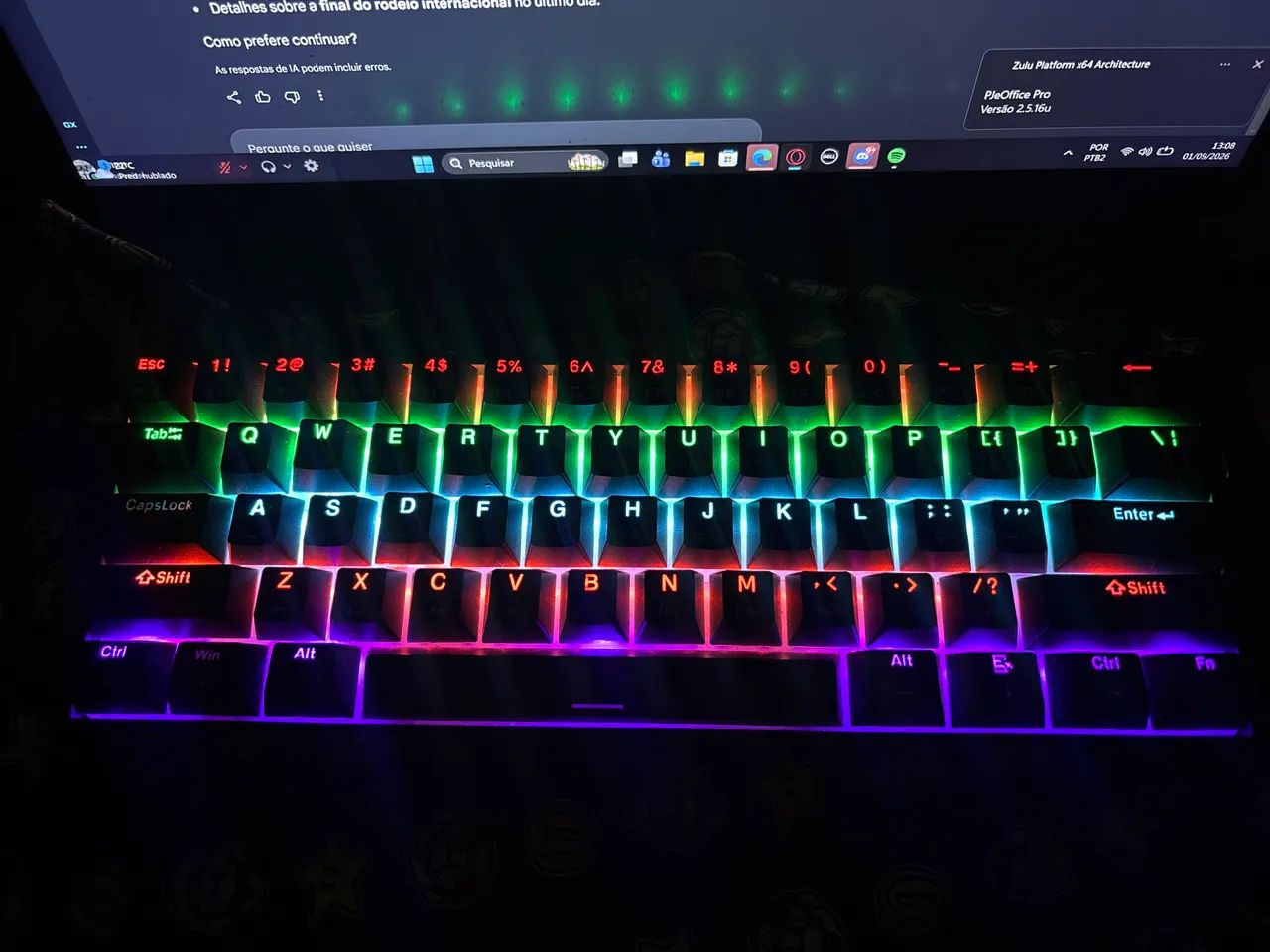 Teclado mecânico gamer