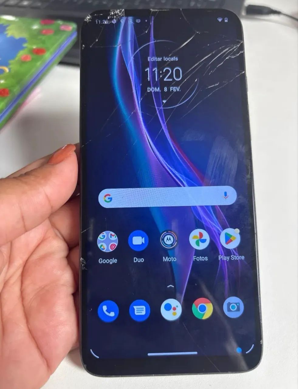 Motorola one fusion plus tela trincada - Foto 5