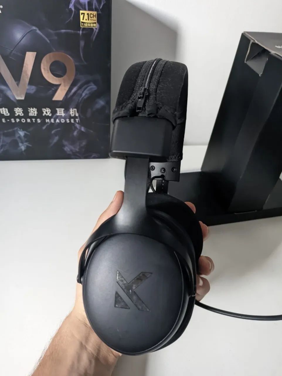 Headset Gamer MCHOSE V9 Pro + Almofadas de Tecido  - Foto 5