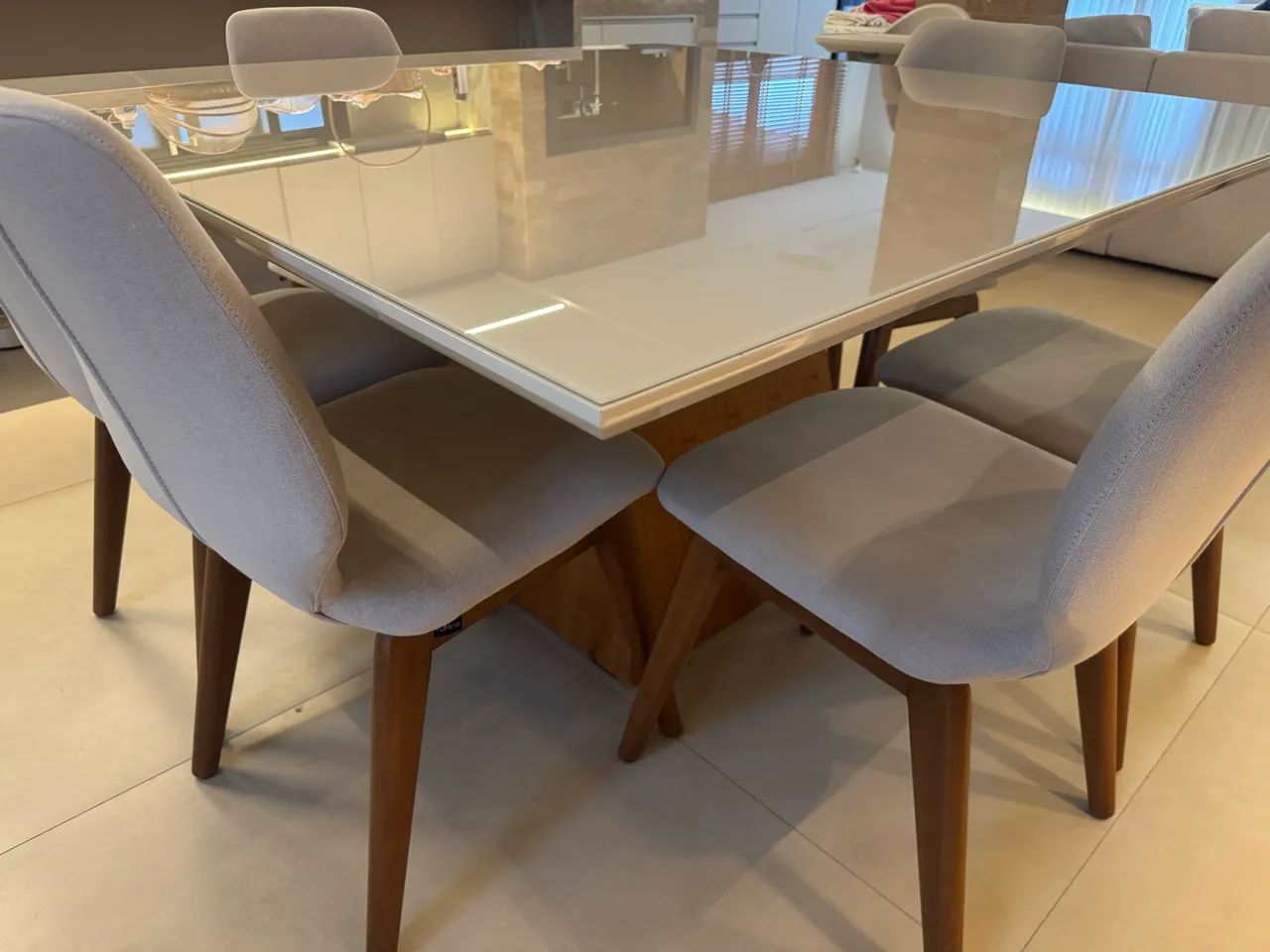 Mesa 8 lugares 1,5m x 1,5m com 8 cadeiras - Foto 4