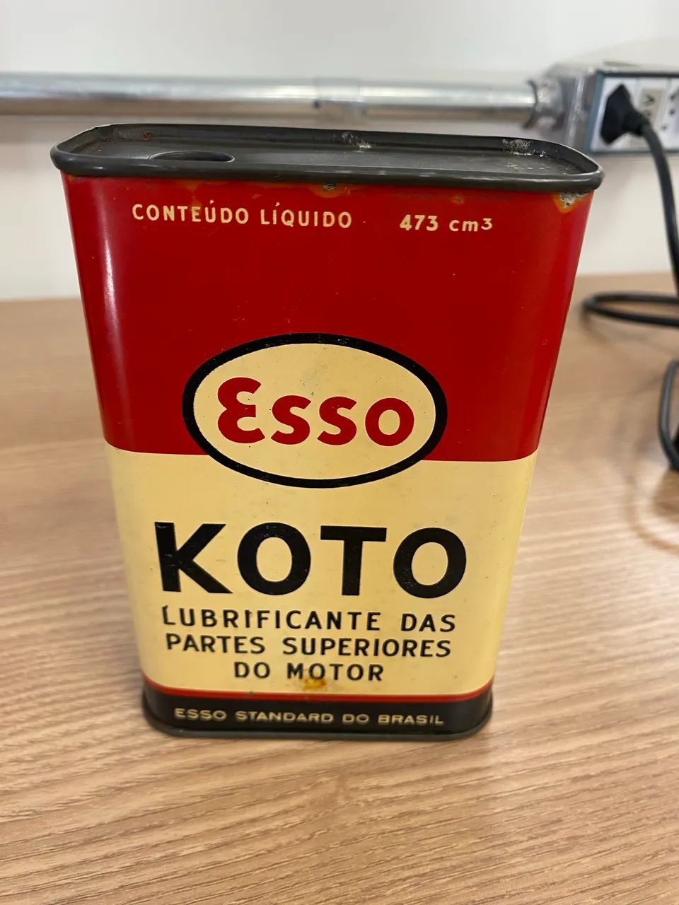 Lata Antiga de Óleo Esso Koto - Foto 2