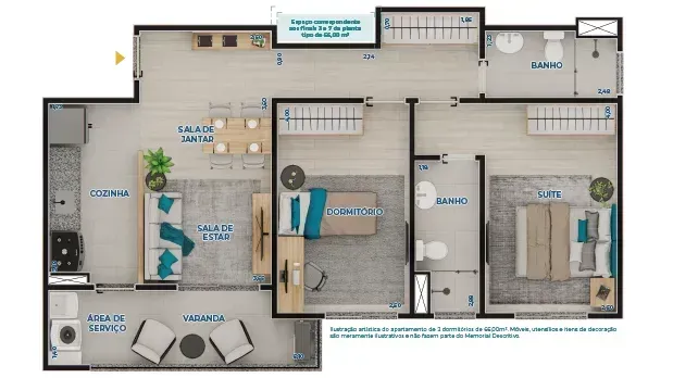 PLANTA 66m²