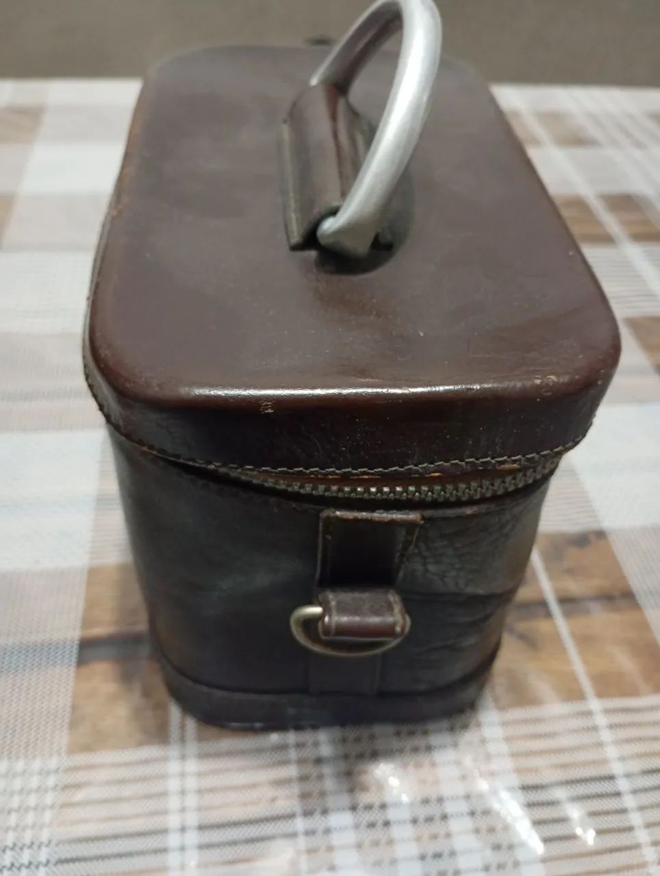 Frasqueira de couro antiga - Foto 4