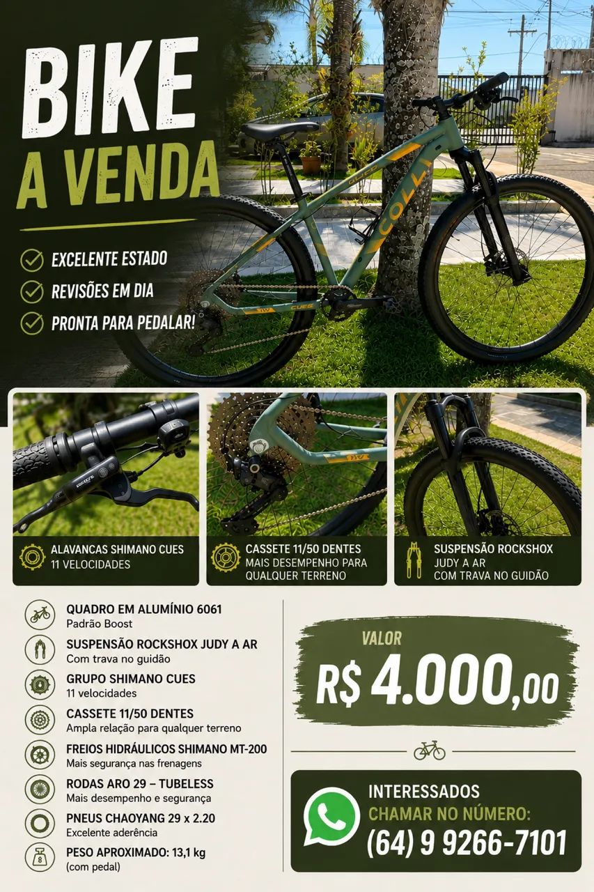 BICICLETA TAMANHO 15 (P) - EXCELENTE ESTADO - Foto 2