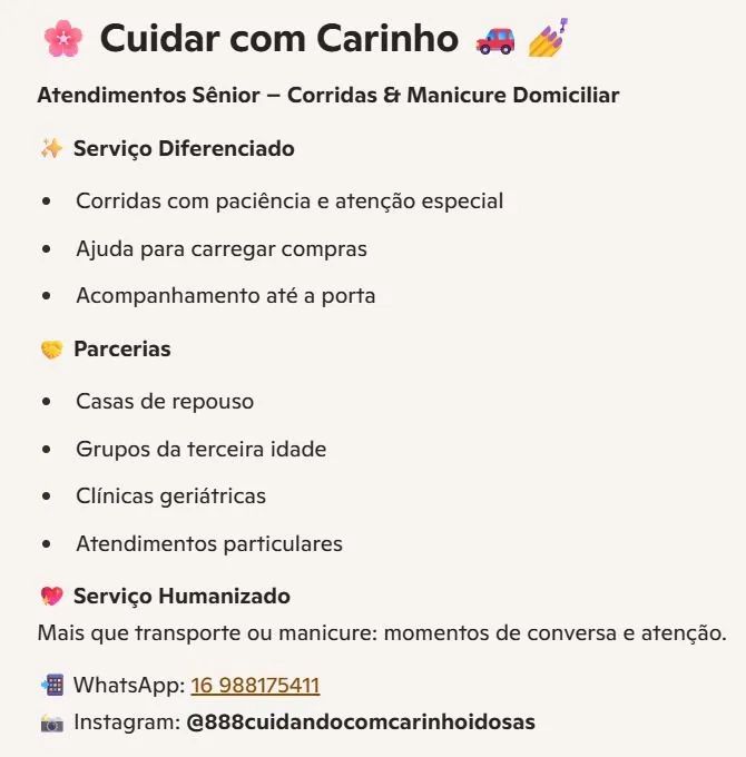 Cuidando com Carinho Idosas
