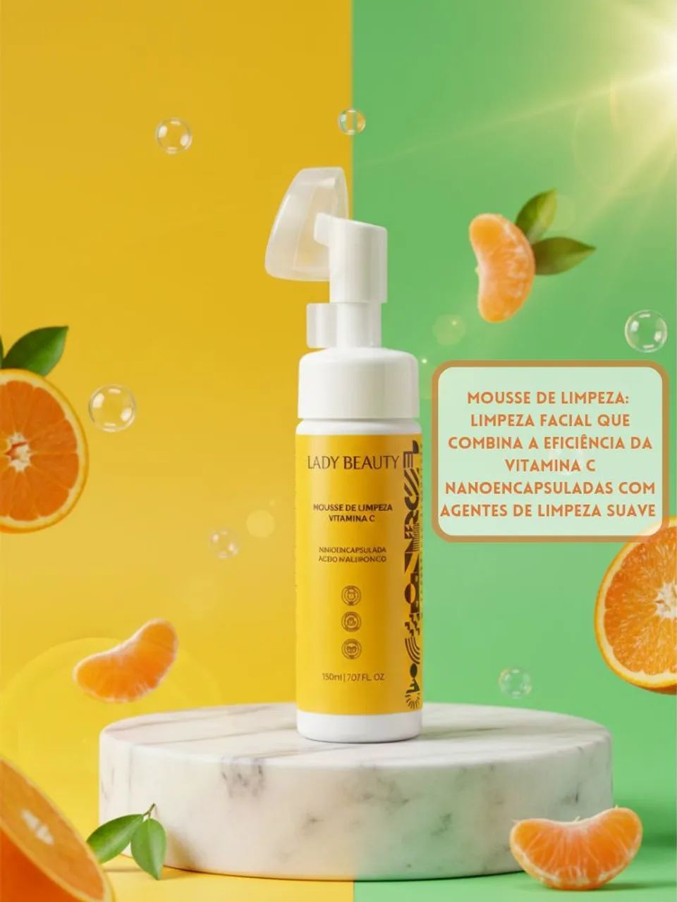 Kit 3 Mousses de Limpeza facial | Vitamina C| Rosa mosqueta | Anti-Oleosidade - Foto 4