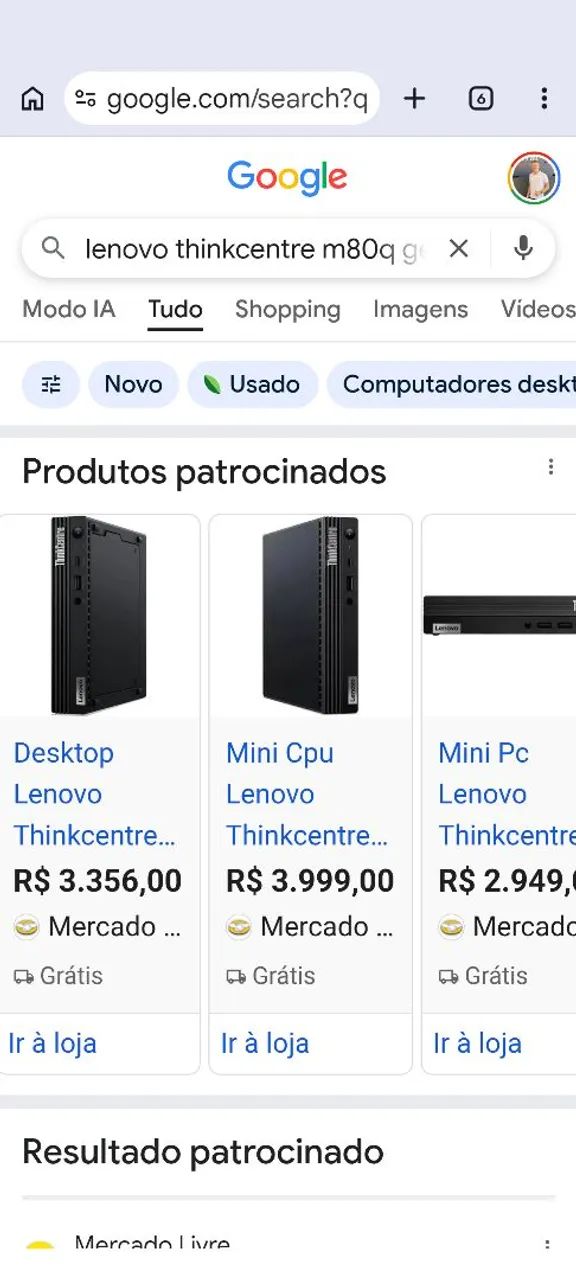 Lenovo ThinkCentre M80q Tiny - Intel Core i5 10ª Geração - Foto 4