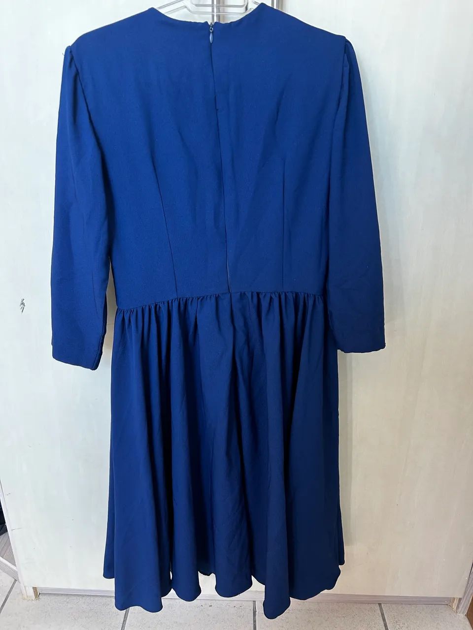 Vestido midi azul marinho P - Foto 2