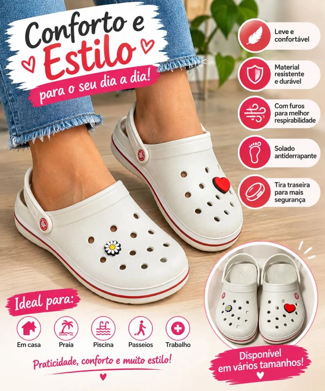 Sandália feminina crocs