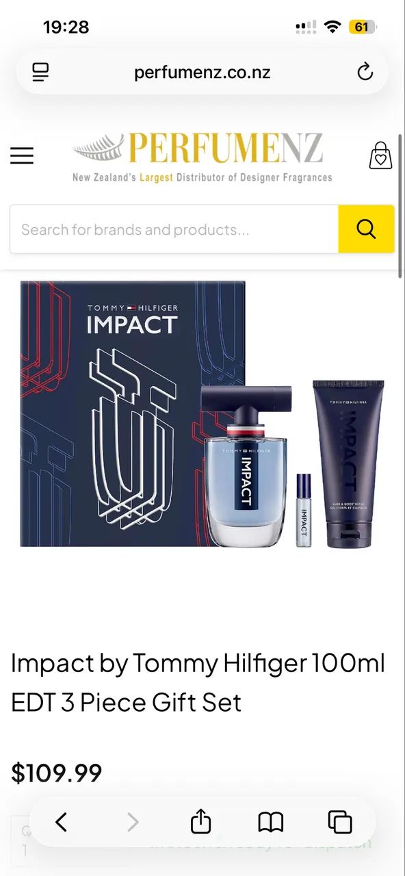 Perfume Tommy impact (kit) 