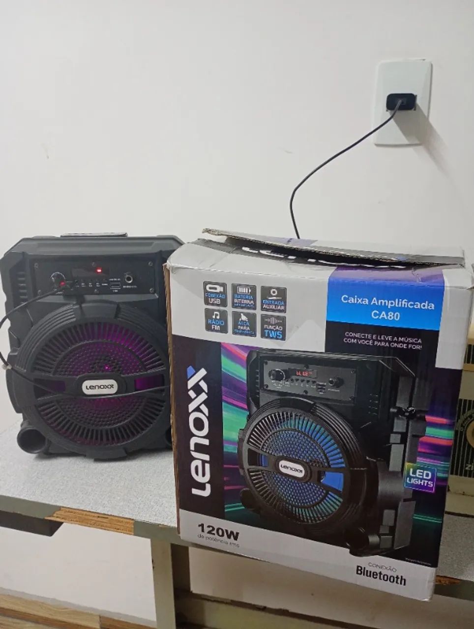 Caixinha de som lenoxx 120w - Foto 4