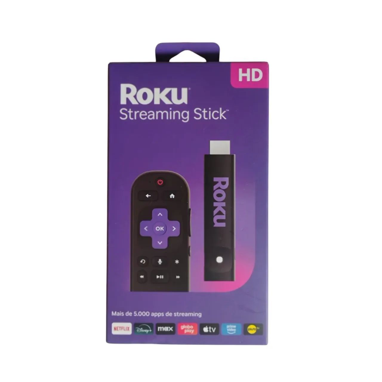 Roku Streaming Stick HD com Controle de Voz - Transforme sua TV em Smart!