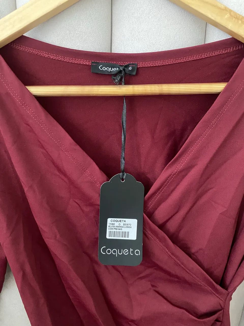 Blusa transpassada Coqueta nova - Foto 3