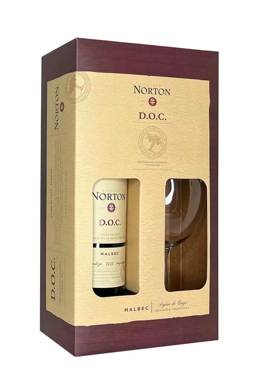 Kit presente Kit vinho com taça Norton Malbec Doc  - Foto 2