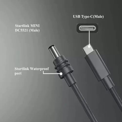 Cabo Veicular Starlink Mini Usb-c Type C Com 3 Metros - Foto 2