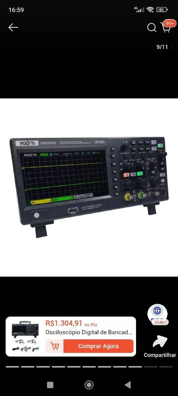 OSCILOSCÓPIO DE BANCADA DSO2D15
