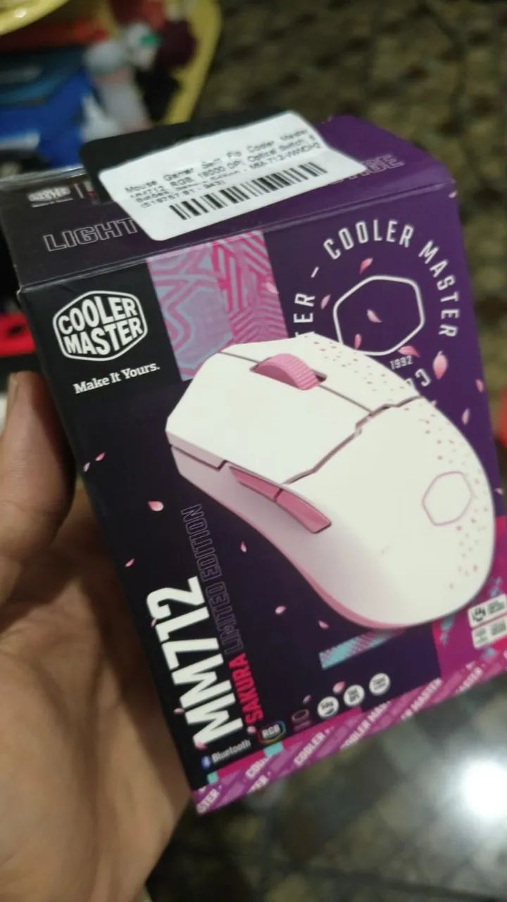 Mouse Gamer Cooler Master Óptico Wireless Mm712 Sakura Edition - Foto 4