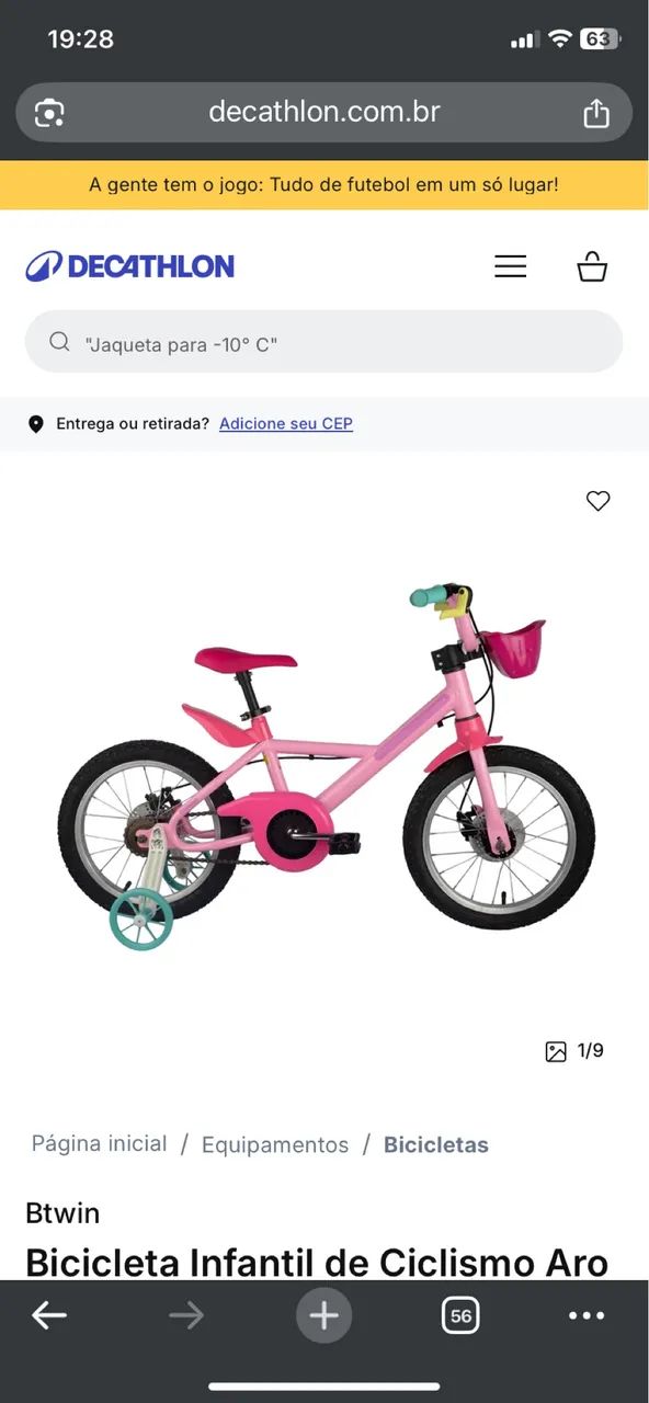 Vendo bicicleta infantil semi nova 