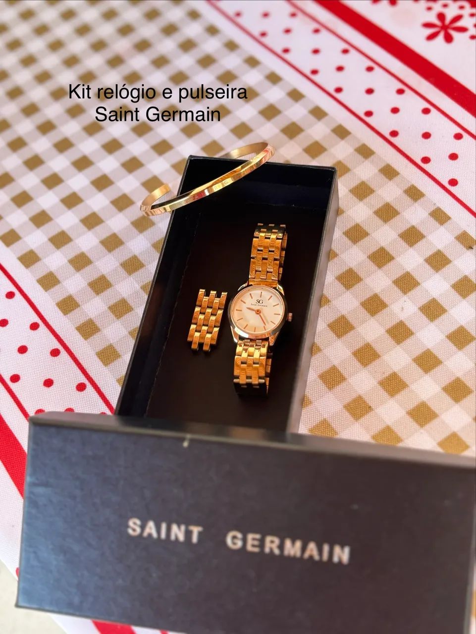 Kit relógio e pulseira Saint Germain original