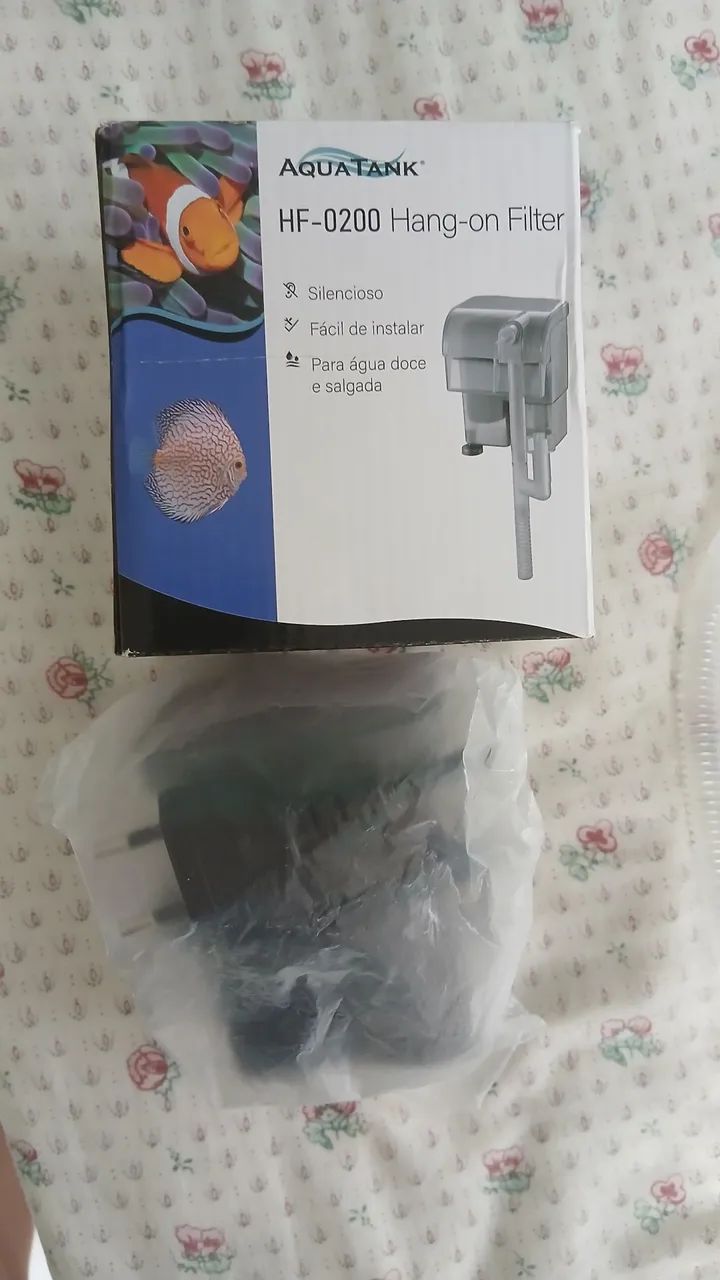 Kit com aquário de 19 L + filtro hang on + sifao - Foto 3