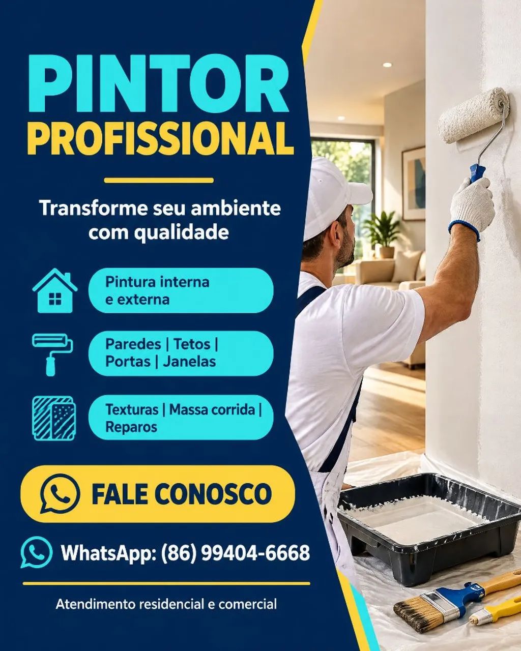 Pintor Profissional - Pintura Interna, Externa e Acabamentos - Foto 2