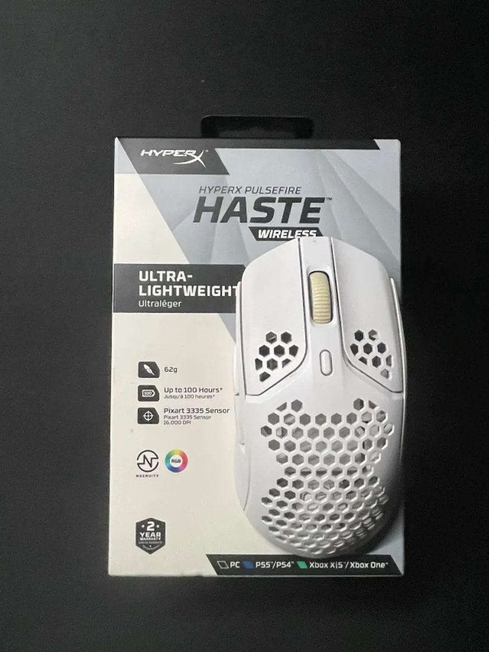 Hyperx Pulsefire Haste Wirelless Branco - Foto 4