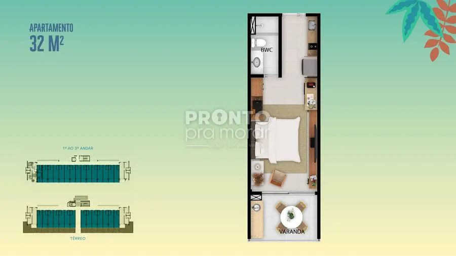 Flat com 1 quarto em Carneiros - Foto 3