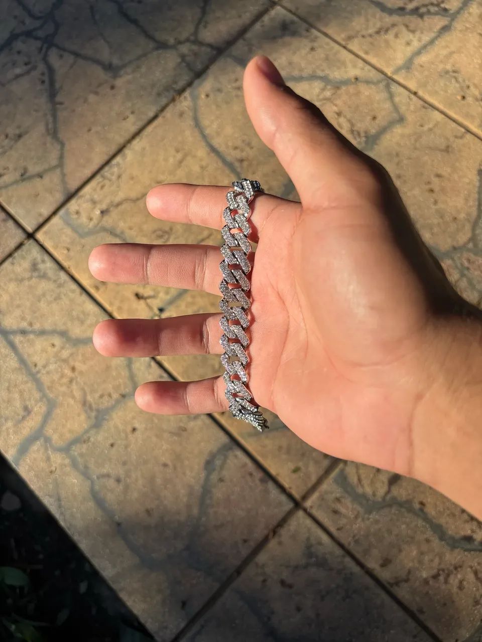 pulseira cuban link cravejada em zircônias - Foto 2