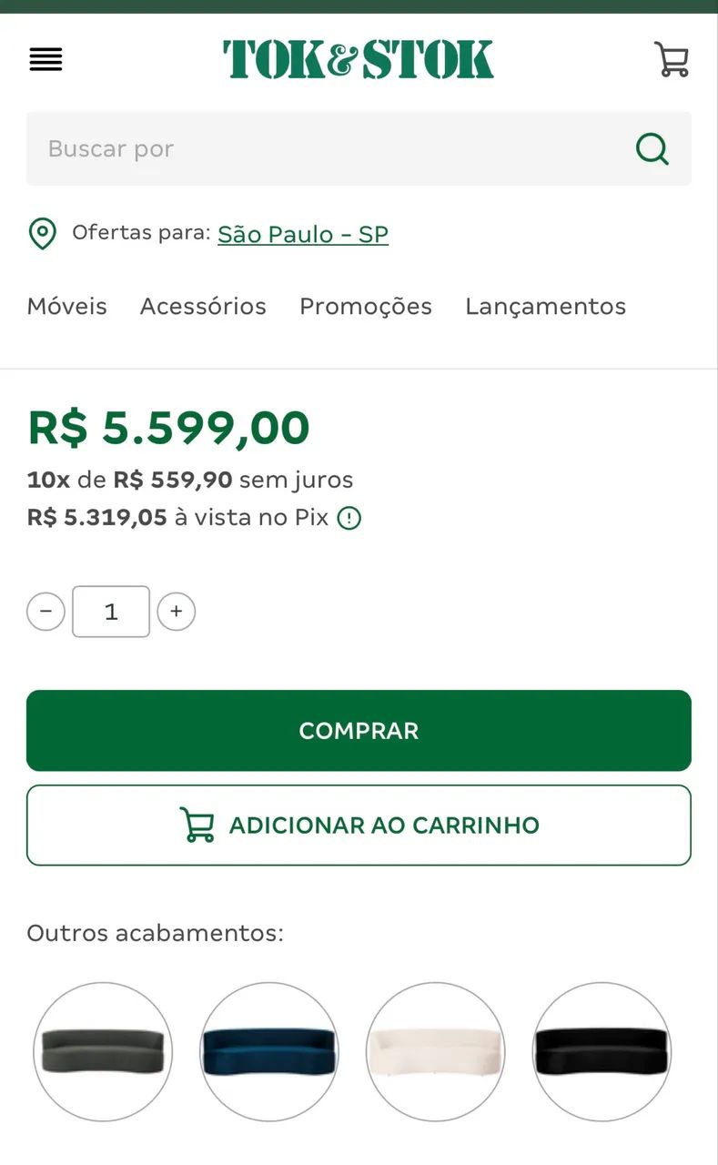 Sofá 3 lugares ôndulo tokstok cinza  - Foto 2