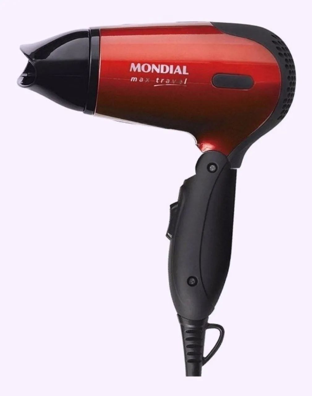 Secador de cabelo mini Mondial SC-10 vermelho bivolt para viagens. - Foto 3
