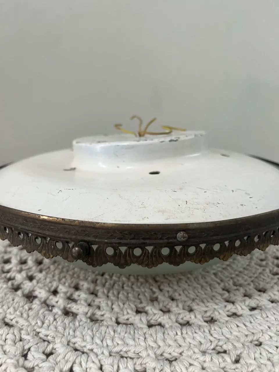 Lustre teto antigo 30cm - Foto 3