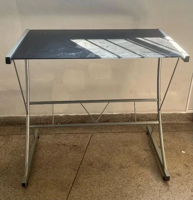 Mesa Escrivaninha Vidro Escritório - Foto 3