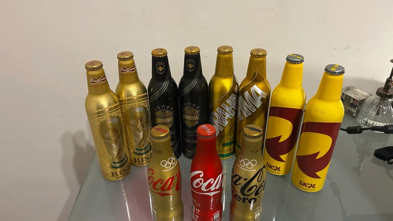 Coleção de Garrafas de Alumínio - Edições Especiais Copa, Olimpíadas e Marcas Icônicas - Foto 4