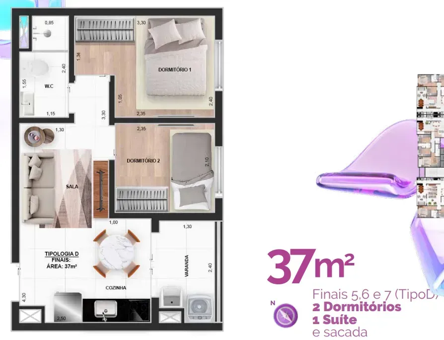 PLANTA 37m²