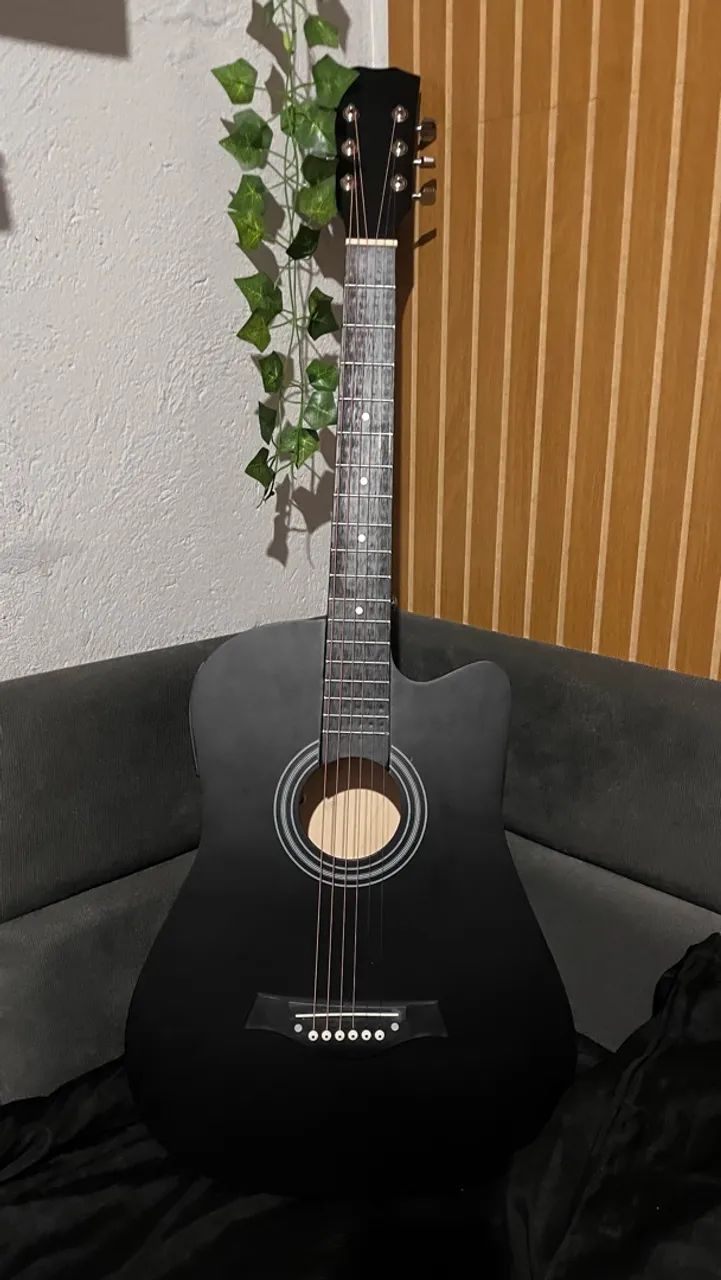 Violão elétrico, com kit completo 